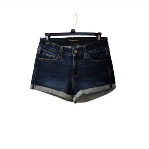 Avery & Co Cuffed Blue Jean Midi Mom Shorts Size 5 Mid Rise